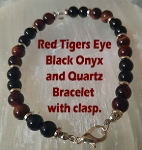 jewelry black onyx red tiger eye and quartz